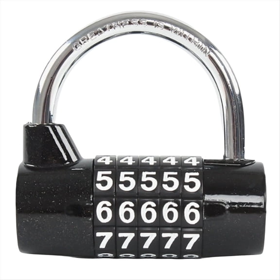 Rollbacks & More 5 Digit Number Combination Travel Password Lock Padlock Zinc Alloy Coded Security Safely Code