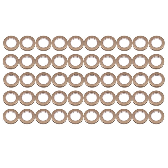 Rollbacks & More 50 Pack Curtain Grommet, Inner Diameter 43mm Eyelet Rings Nanoscale Low Noise Roman Ring (Coffee)