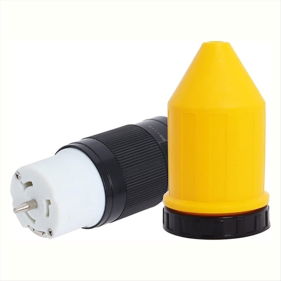 Rollbacks & More 50AMP Twist Lock Plug Female with Protective Cover, 50 AMP Generator Connector, 125V/250V