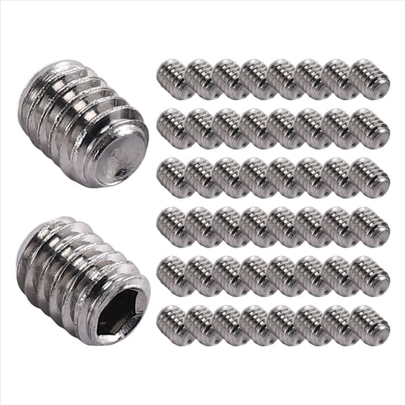 Rollbacks & More 50Pcs M2.5 x 3mm Stainless Steel Hex Socket Set Grub Screws Headless Cup Point