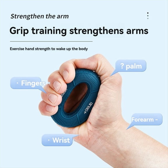 Rollbacks & More 5PCS Grip Strength Trainer,Silicone Hand Strengthener Ring,Finger Workout Double Force Rings