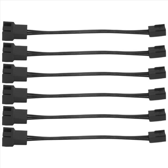 Rollbacks & More 6Pcs 4Pin PWM to 3Pin Standard Fan Adapter Cable
