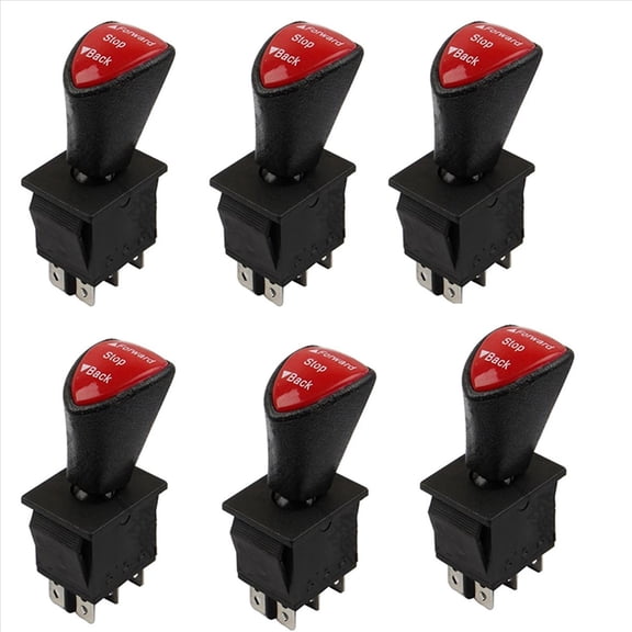 Rollbacks & More 6X Forward-Stop-Back DPDT 6Pin Latching Slide Rocker Switch KCD4-604-6P Car