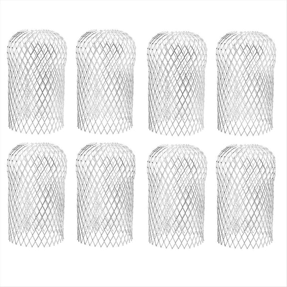 Rollbacks & More 8 Pcs Gutter Guards - Aluminum Downspout Guard, Expandable Leaf Strainer Screen Covers Down 12 X 17cm