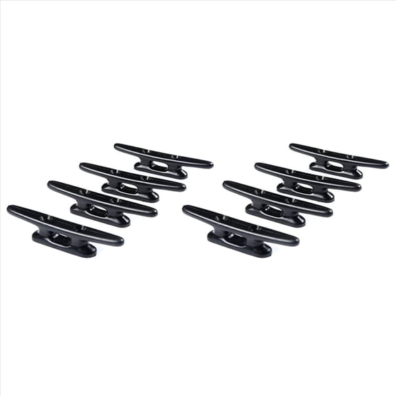 Rollbacks & More 8Pack 4 Inch Black Boat Cleat Kayak Cleats Dock Canoe Strong Nylon