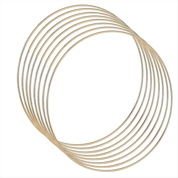 Rollbacks & More 8Pcs Metal Floral Hoops Wreath 12 Inch Catcher Macrame Rings for Wedding Decor, Table Centerpieces