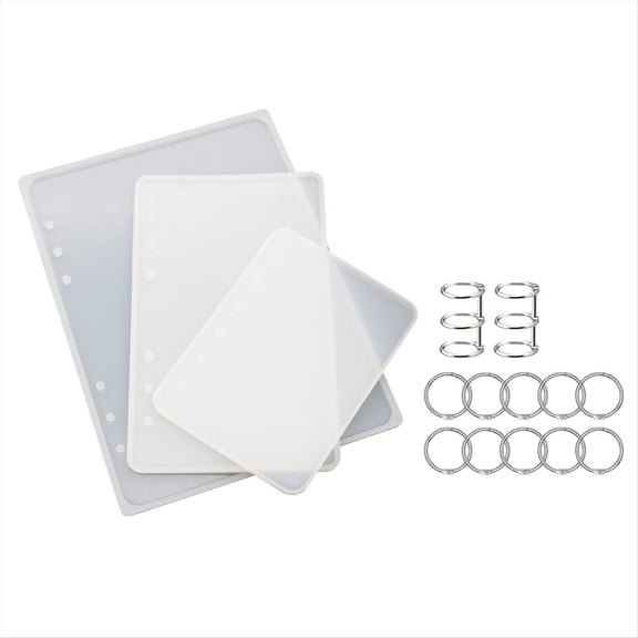 Rollbacks & More A5 A6 A7 Notebook Cover Resin Mold DIY UV Epoxy Silicone Molds Transparent Book Gift Casting Craft