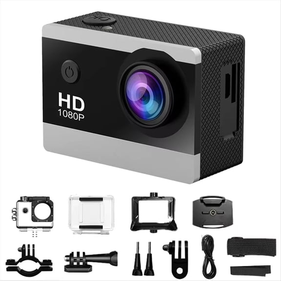 Rollbacks & More Action Camera 1080P Screen Underwater Waterproof Video Recording Cameras