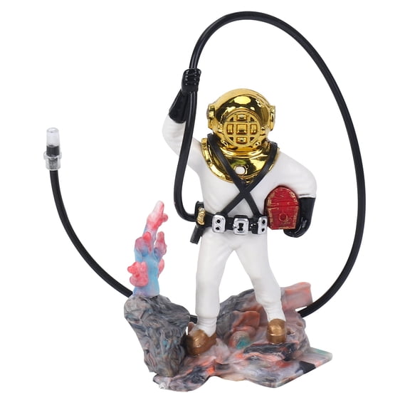 Rollbacks & More Aquarium Fish Tank Sea Treasure Diver Air Action Ornament Decoration Resin Gift Underwater Decorations for Home Garden