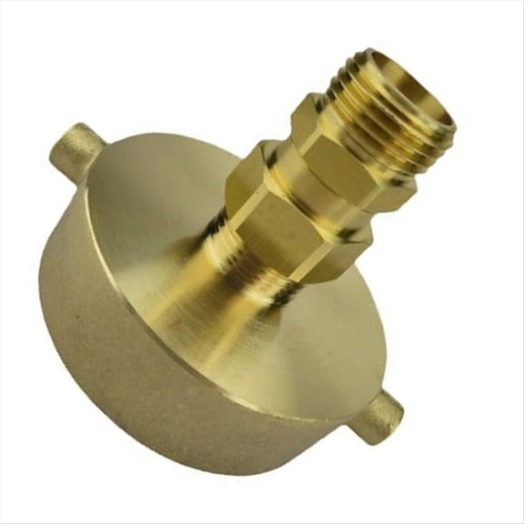 Rollbacks & More Brass Fire Hydrant Fitting 2-1/2 Inch Female X 3/4 GHT Male Hose Adapter, Construction for Firefighting