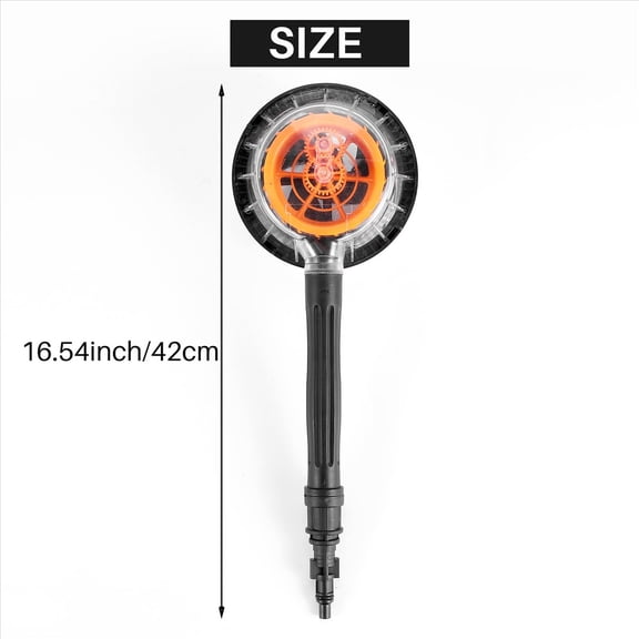 Rollbacks & More Car Rotating Round High Pressure Water- Cleaning Wash Brush for