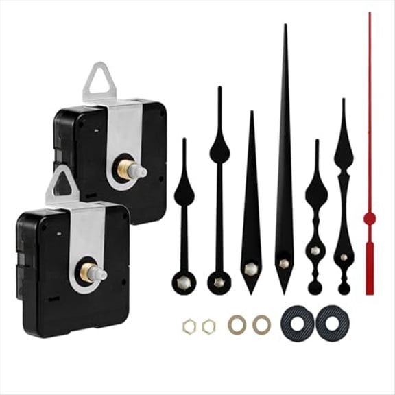 Rollbacks & More Clock Mechanism Replacement Battery Operated Silent Clocks Kit Hand DIY Repair Parts Shaft Length 16mm+23mm