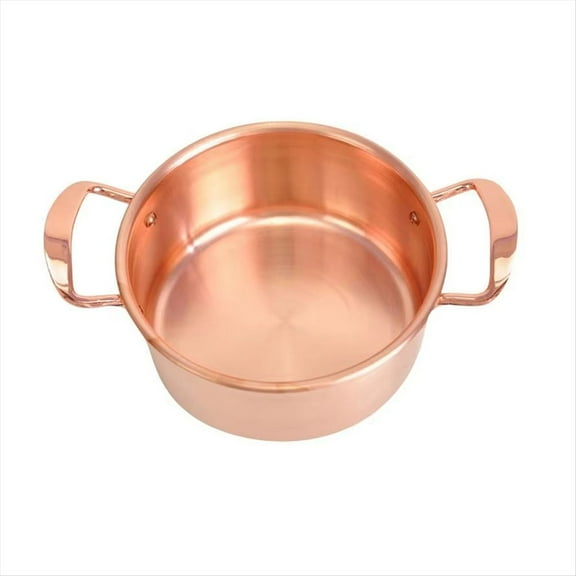 Rollbacks & More Copper Pot Soup Double Handle Nonstick Easy Clean Hot Stockpot for Restaurant Cooking Home Kitchen Without Cover