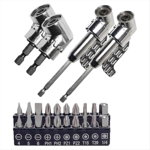 Rollbacks & More Corner Tool Screw Hub, Multi-Function Bend Screwdriver Bit, 360° Rotatable 1/4in 3/8in 1/2in Socket Adapter Set