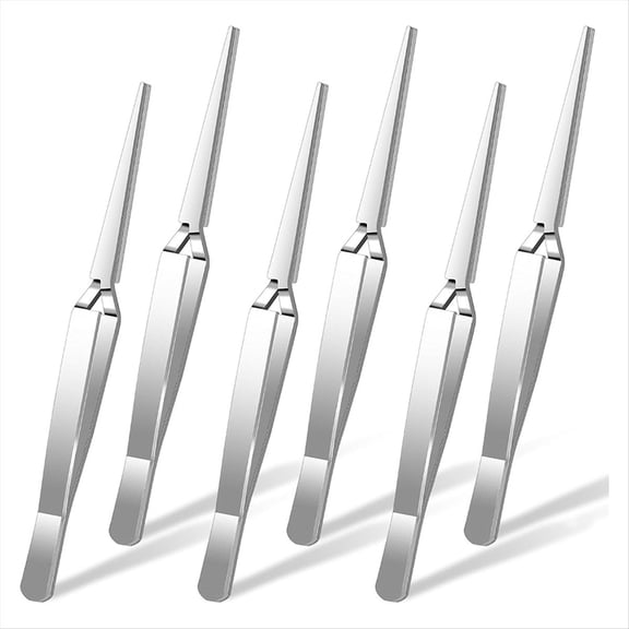 Rollbacks & More Craft Tweezers, 6 Pieces Locking Tweezers Reverse for Crafting Jewelry Making Electronics Watch Repair