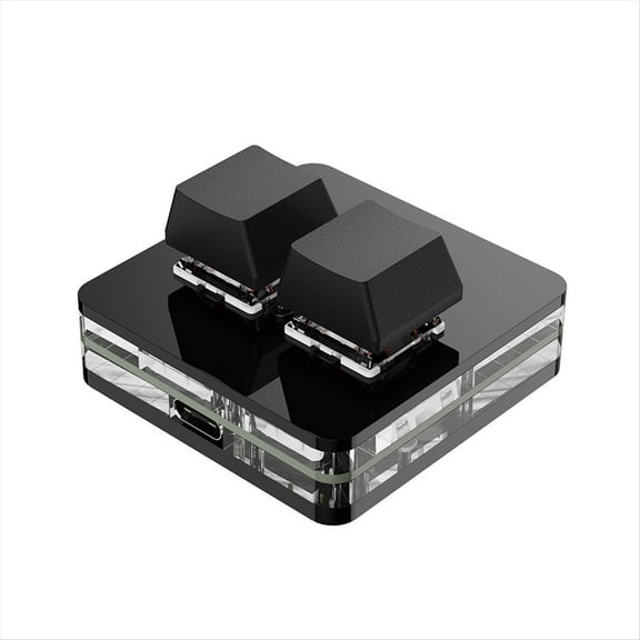 Rollbacks & More Custom Mini Keyboard 2 Key RGB Macro OSU Keypad Programmable Mechanical for Gaming Working, White Type A