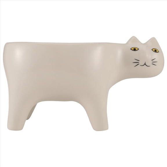 Rollbacks & More Cute Cat Ceramic Garden Flower Pot Animal Image Cactus Plant Planter Container Tabletop Decoration White