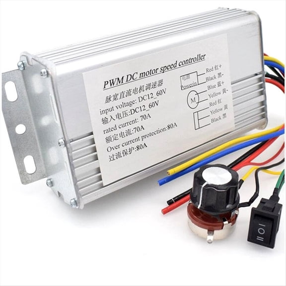 Rollbacks & More DC12V-60V 70A 4000W DC Motor PWM Speed Control Brush Controller Current Voltage Regulator for Electric Scooter Bicycle