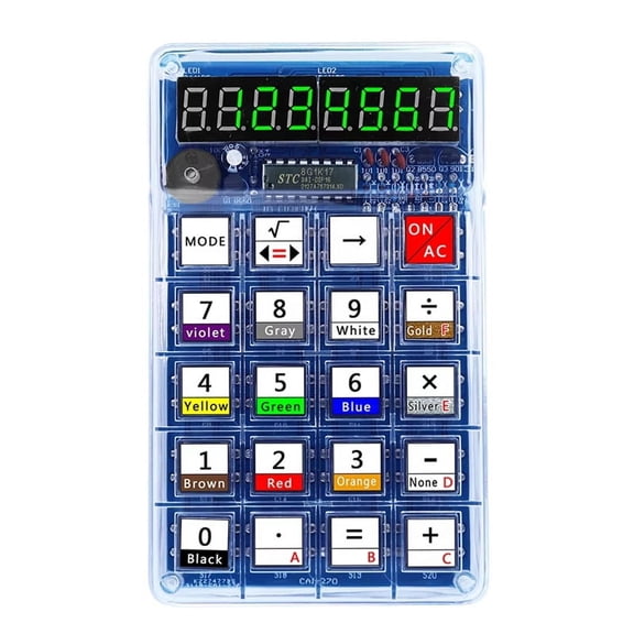 Rollbacks & More DIY Electronic Kits LED Digital Tube Calculators 51 Microcontroller Control Resistance Conversion Soldering Projects B
