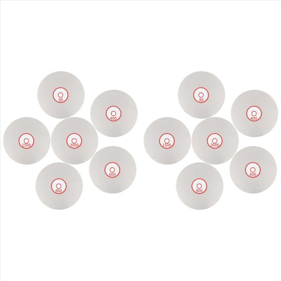 Rollbacks & More Diamond Polishing Disc Set 12 PCS, 6Inch Flat Lap 80/400/600/800/1500/3000 Grit Wheel Lapping Grinding Tool