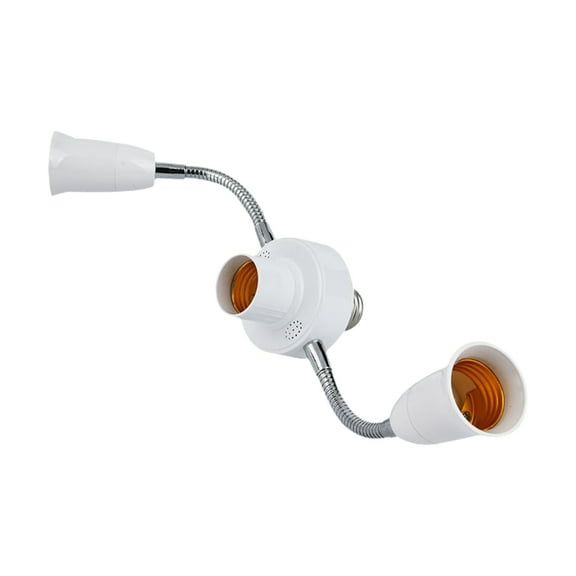 Rollbacks & More E27 LED Bulb Splitter Adapter Adjustable Light Holder Socket Converter for Home Office Exhibitions 3 Heads