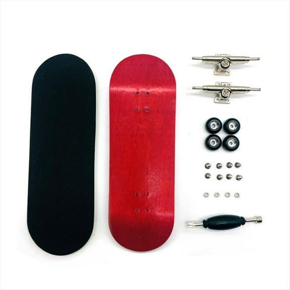 Rollbacks & More Finger Skateboard Board Width 32mm Professional Maple Fingertip Double Rocker Mini Red