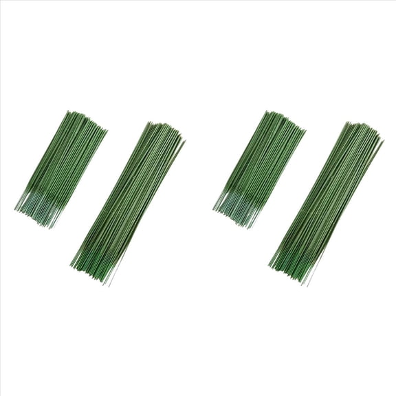 Rollbacks & More Florist Wire, 400pcs Plastic Floral Stem, Artificial Flower Rod, Plant Stub Wire Green Wires,