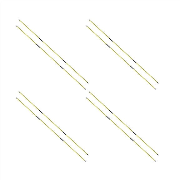 Rollbacks & More Golf Alignment Sticks Training Aid 8 Pack,3-Section 48 Inch Swing Trainers Foldable Practice Rods