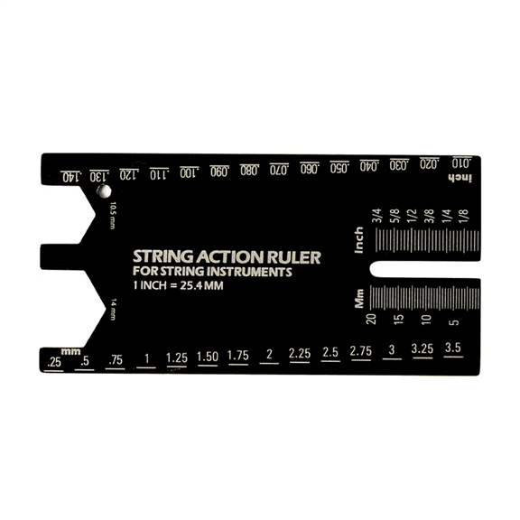 Rollbacks & More Guitar String Action Measuring Ruler Aluminum Alloy Tool for Electric Acoustic Strings Instruments