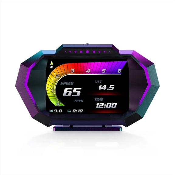 Rollbacks & More HUD P24 OBD2+GPS Head Up Display on Board Computer Multi-Function Digital Speedometer Slope Meter