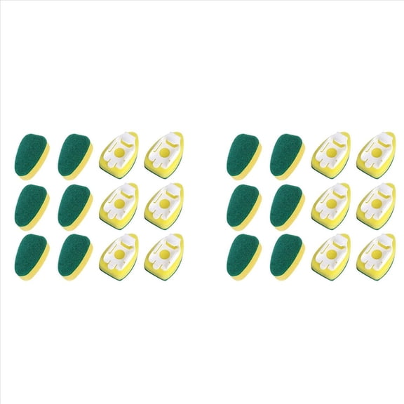 Rollbacks & More Heavy Duty Dish Wand Brush Sponge Refills Replacement Heads for Kitchen Sink Pot Cleaning (24 Pieces)