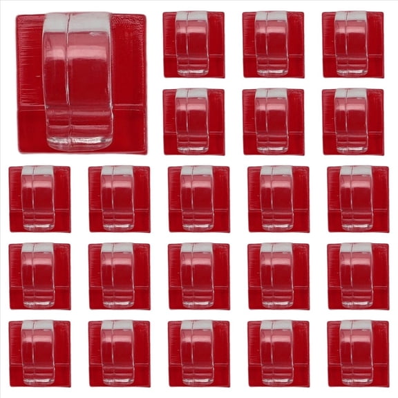 Rollbacks & More Hooks for Outdoor String Lights Clips 30 Pack Clear Light Hook with Waterproof Adhesive Backing