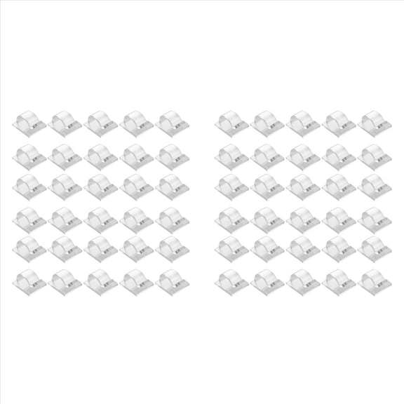 Rollbacks & More Hooks for Outdoor String Lights Clips 60 Pack Clear Light Hook with Waterproof Adhesive Backing