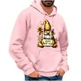 thumbnail image 1 of Rollbacks & More LEBONYARD Mens Sweatshirts Crewneck,Men's Printed Fashion Casual Sports Hooded Long-sleeved Hoodie Hoodie Pink XL, 1 of 3