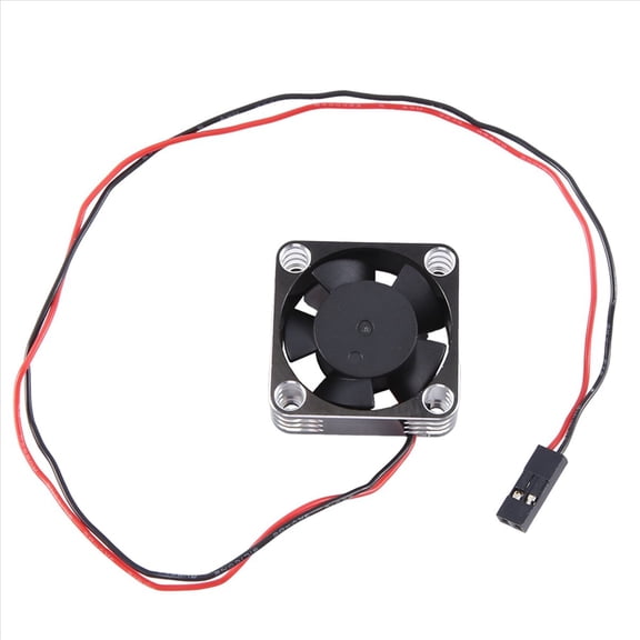 Rollbacks & More Metal Shell ESC Motor 25mm Cooling Fan High-Speed Heat Dissipation Cooler for RC Car Spare Part, Silver
