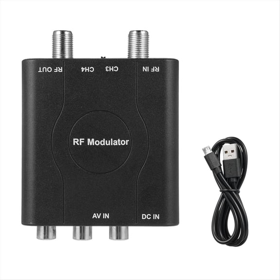 Rollbacks & More Modulator AV to Converter M61A TO CH3/CH4 Channels Video Input Adapter for VHF Demodulator