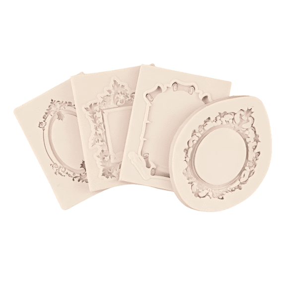 Rollbacks & More Photo Frame Fondant Mold Mirror Silicone Retro Cake Decoration
