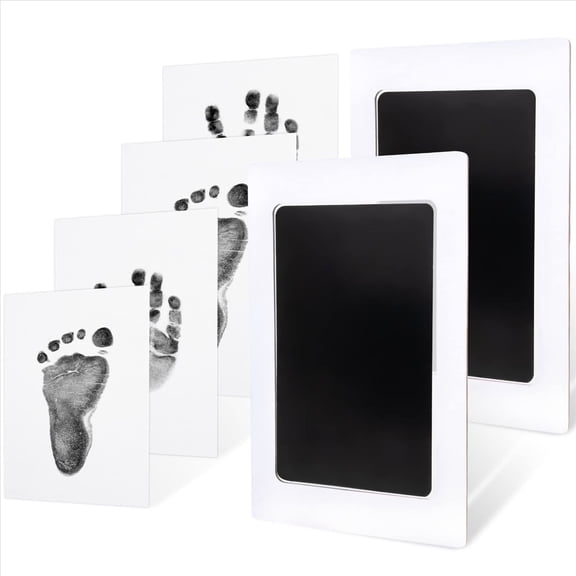 Rollbacks & More Print Kit for Dog Cats, 4 Inkless Pads, 8 Imprint Cards, Nose Stamp Pad Dogs, Touch Footprint