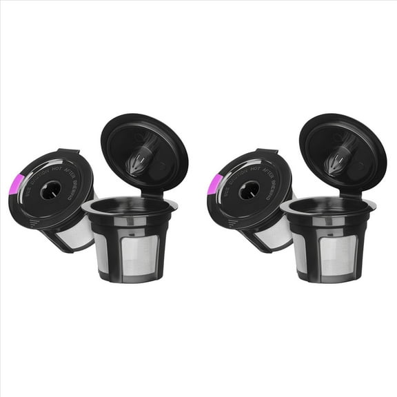 Rollbacks & More Reusable K Cups for Mini, Elite, Classic, Compact, Latte, Select and All 2.0 & 1.0 Coffee Makers 4PCS