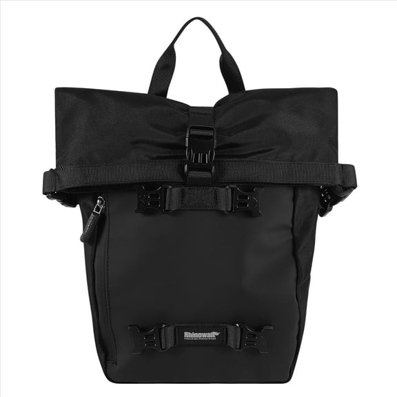 Rollbacks & More Rhinowalk Pannier Bag Bicycle Waterproof Motorbike Road Rear Rack Cycling Seat Backpack 10L(Black)