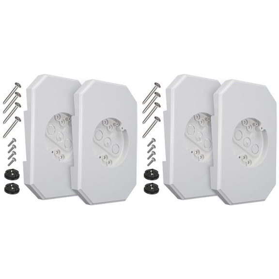 Rollbacks & More Siding Mounting Block,8141DBL Built-in Box Outdoor Light Block,4Sets for 1/2 Inch Lap Double and 4