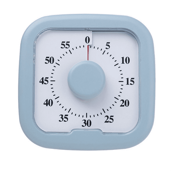 Rollbacks & More Silent Visual Timer 60-Minute Stopwatch Alarm Clock Countdown with Stand Visualization Kitchen Cooking Blue