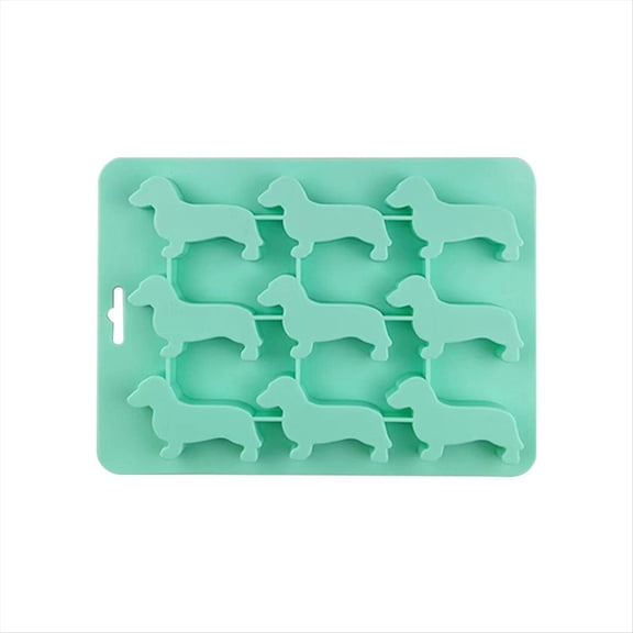 Rollbacks & More Silicone Dachshund Puppy Shaped Ice-Cube Chocolate Cookie Mold DIY Home Ice Tray,Kitchen Tools Mold,Green