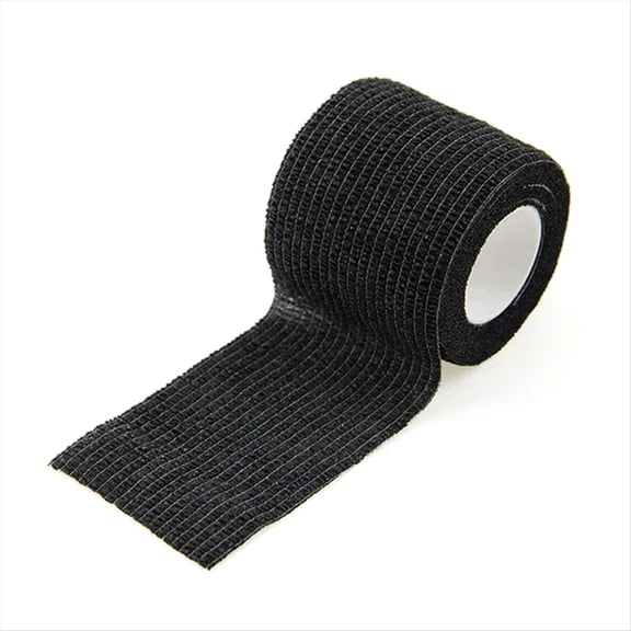 Rollbacks & More Sport Self Adhesive Elastic Bandage Wrap Tape for Knee Support Pads Finger Ankle Palm Shoulder 5cm X 4.5M Black