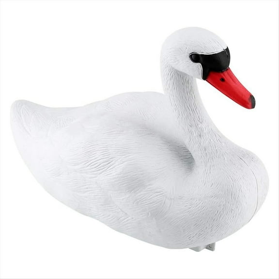 Rollbacks & More Swan Decoys, Floating Plastic Swan, White Statue Decoration Pet Simulation
