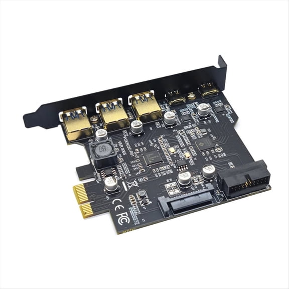 Rollbacks & More Type C USB 3.2 Gen1 PCIE Card Hub 3.0 PCI Express Board PCI-E E 3 Adapter Multiplier