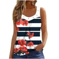 thumbnail image 1 of Rollbacks & More Viikei Womens Clothes Tops,Women's Fashion T-shirt Sleeveless Blouse Casual Loose Printed Elasticity Comfortable Top Navy S, 1 of 4