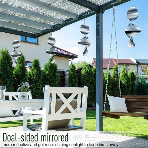 Rollbacks & More Wind Spinners 3D Hanging Spinner Stainless Steel Metal Sculptures Decorations, Heliciform