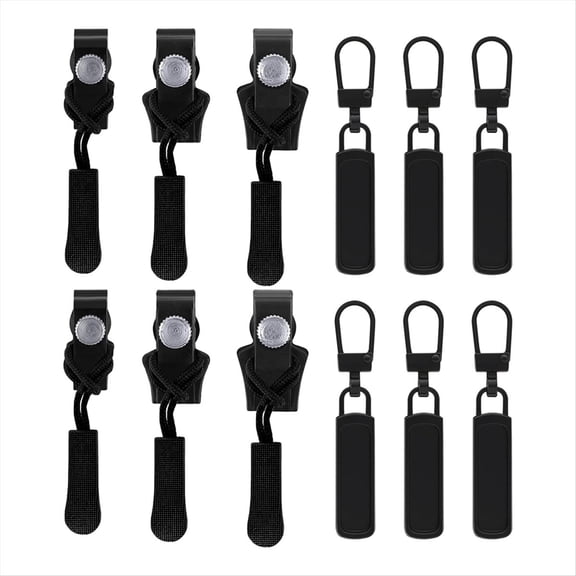Rollbacks & More Zipper Repair Replacement Kit, 12 Pieces Universal Instant Fixing Slide Tooth Screw Heads 3 Different Sizes