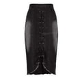 thumbnail image 1 of Rollbacks Ndbuld Vintage Denim Skirts for Women Women's Fashion Holiday Summer Strap Design Denim Fabric High Waist Dress Short Skirt,Black,M, 1 of 4
